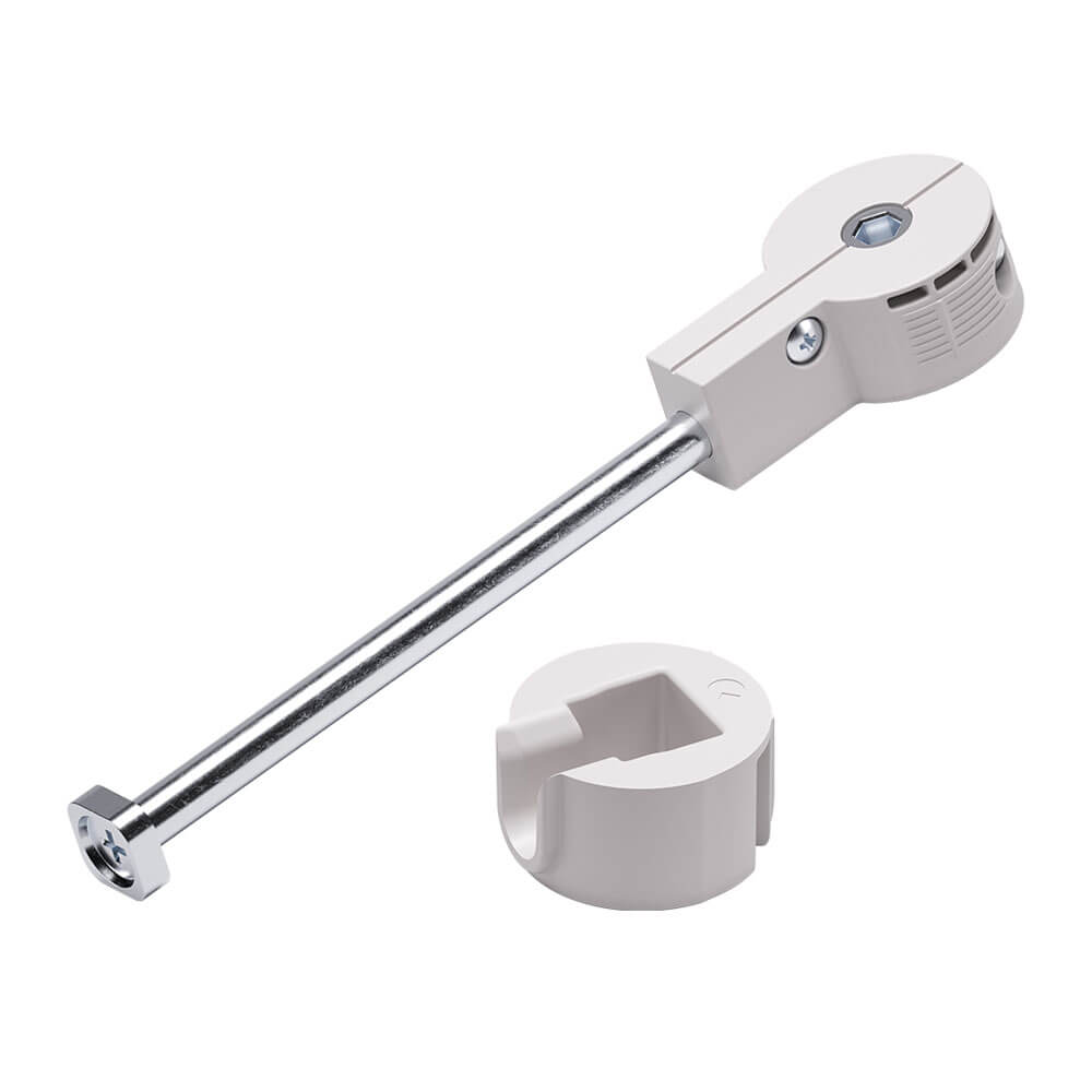 Złącze meblowe QUICK 8X150 mm, firmy Italiana ferramenta służy do poziomego łączenia dwóch blatów lub płyt o grubości minimum 25 mm.